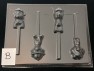 508sp Puppy Patrol Dogs Chocolate Candy Lollipop Mold FACTORY SECOND